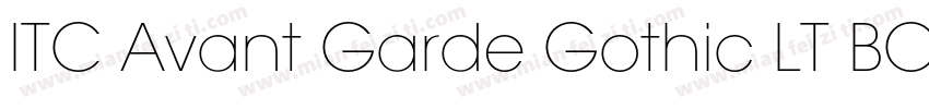 ITC Avant Garde Gothic LT BOLD字体转换